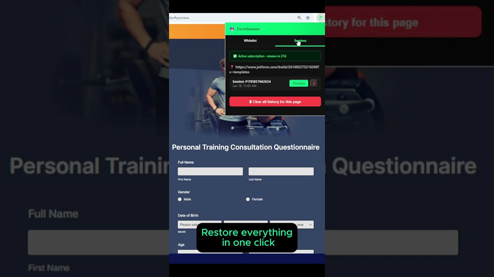 FormSession screenshot 1 (video preview)