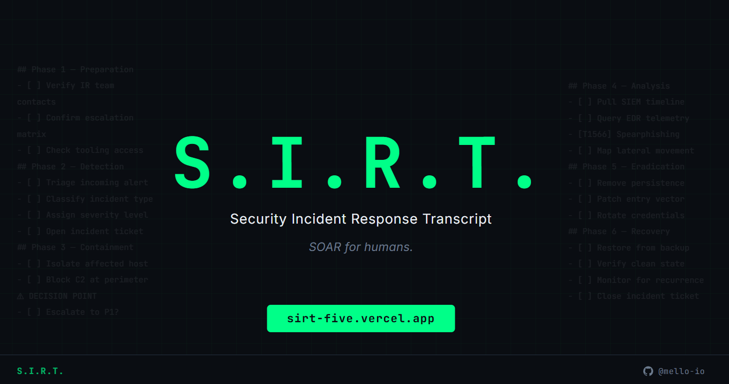 Security Incident Response Transcript gallery image