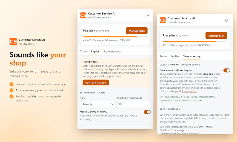 Customer Service AI for Etsy screenshot 7
