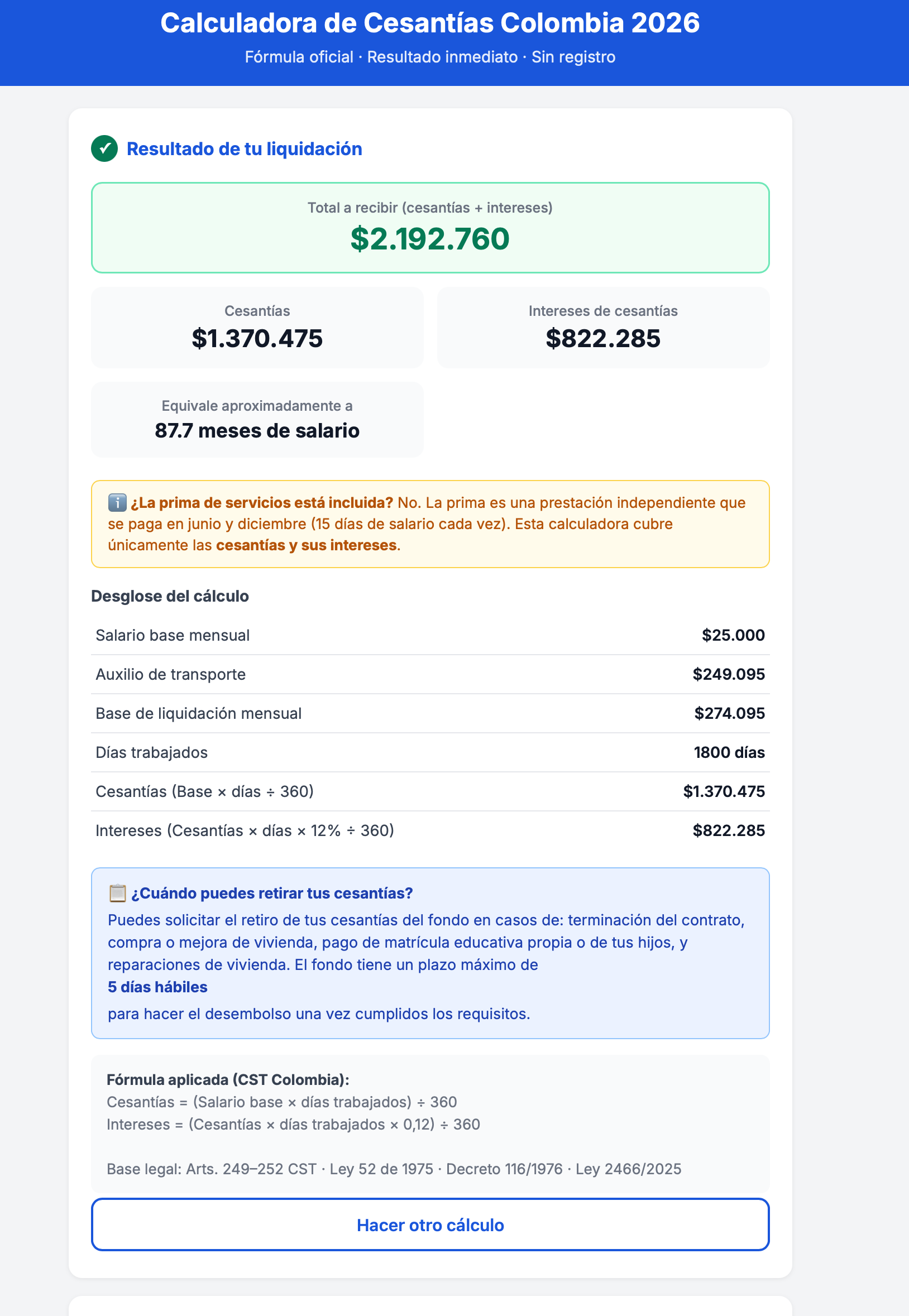 calculacesantias.com gallery image