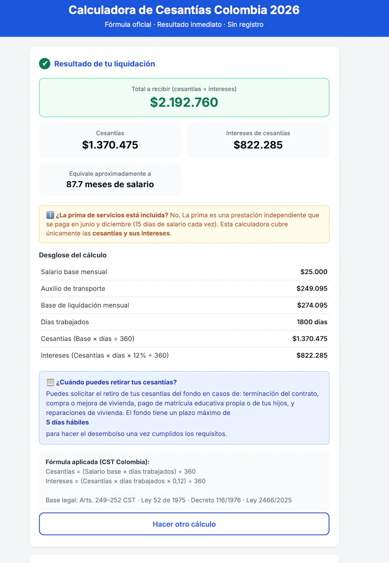 calculacesantias.com screenshot 1