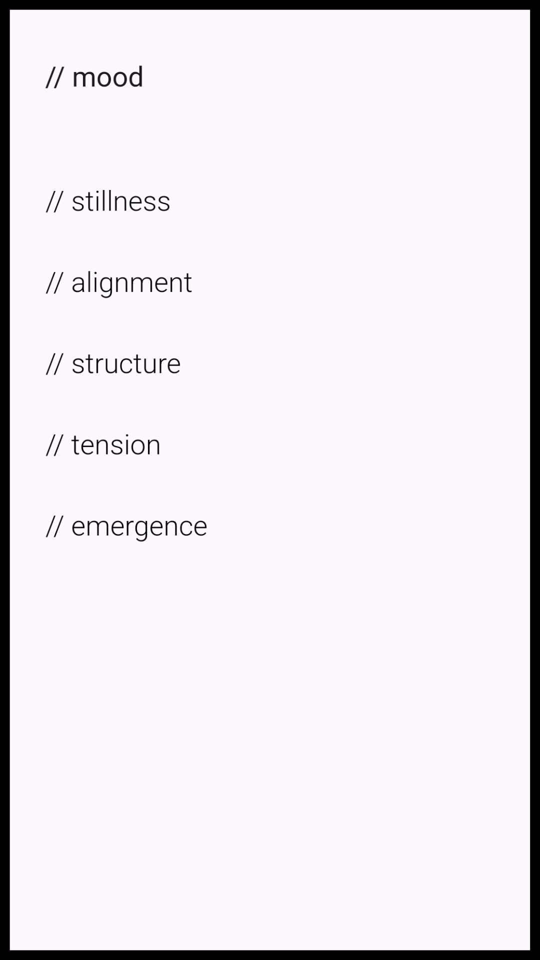 The Quiet Frame - Screenshot 2 showing product features and functionality