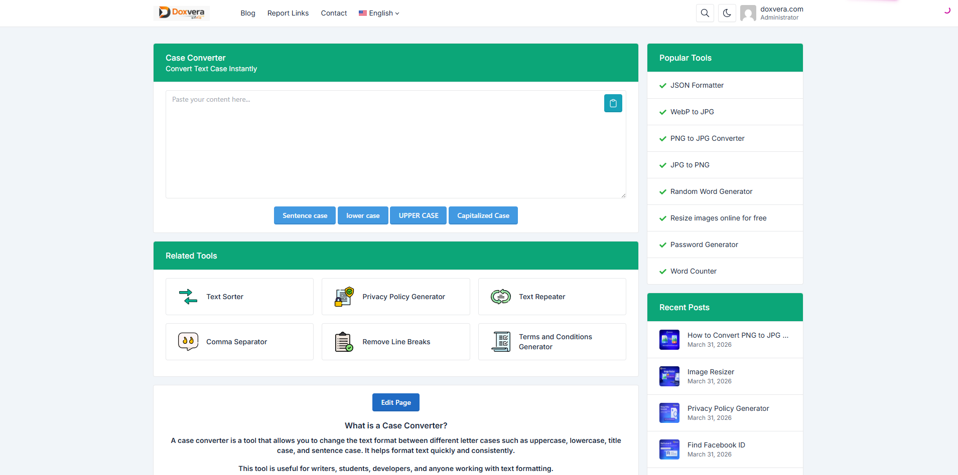 Doxvera – Free Online Web Tools gallery image