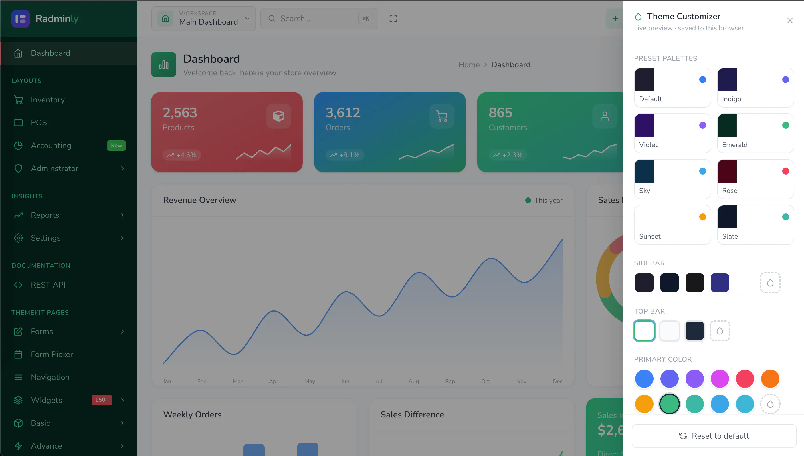 Radminly - Laravel Dashboard Starter gallery image