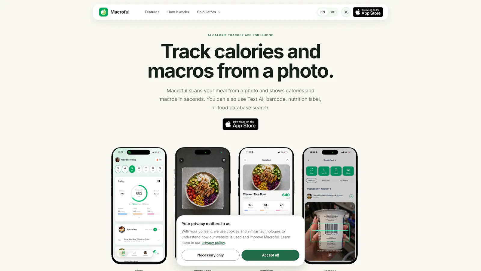 Macroful: AI Calorie Tracker screenshot 1