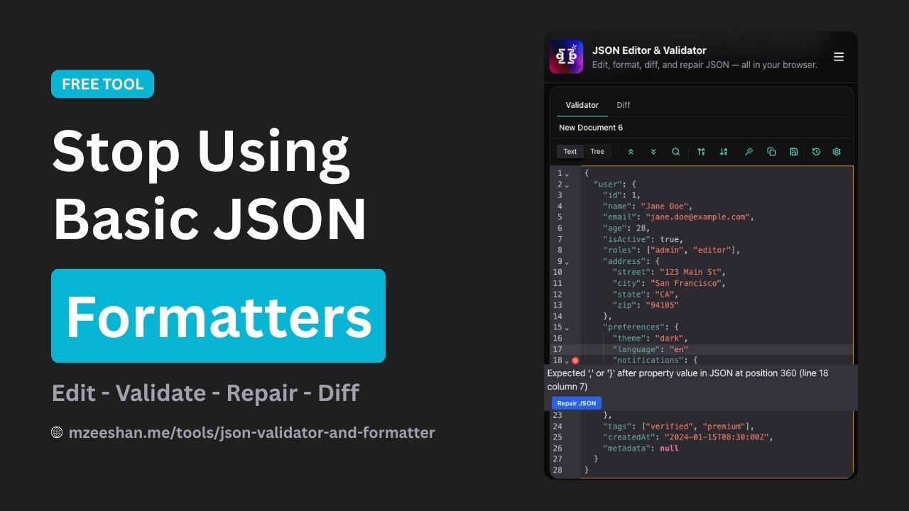 JSON Editor & Validator gallery image