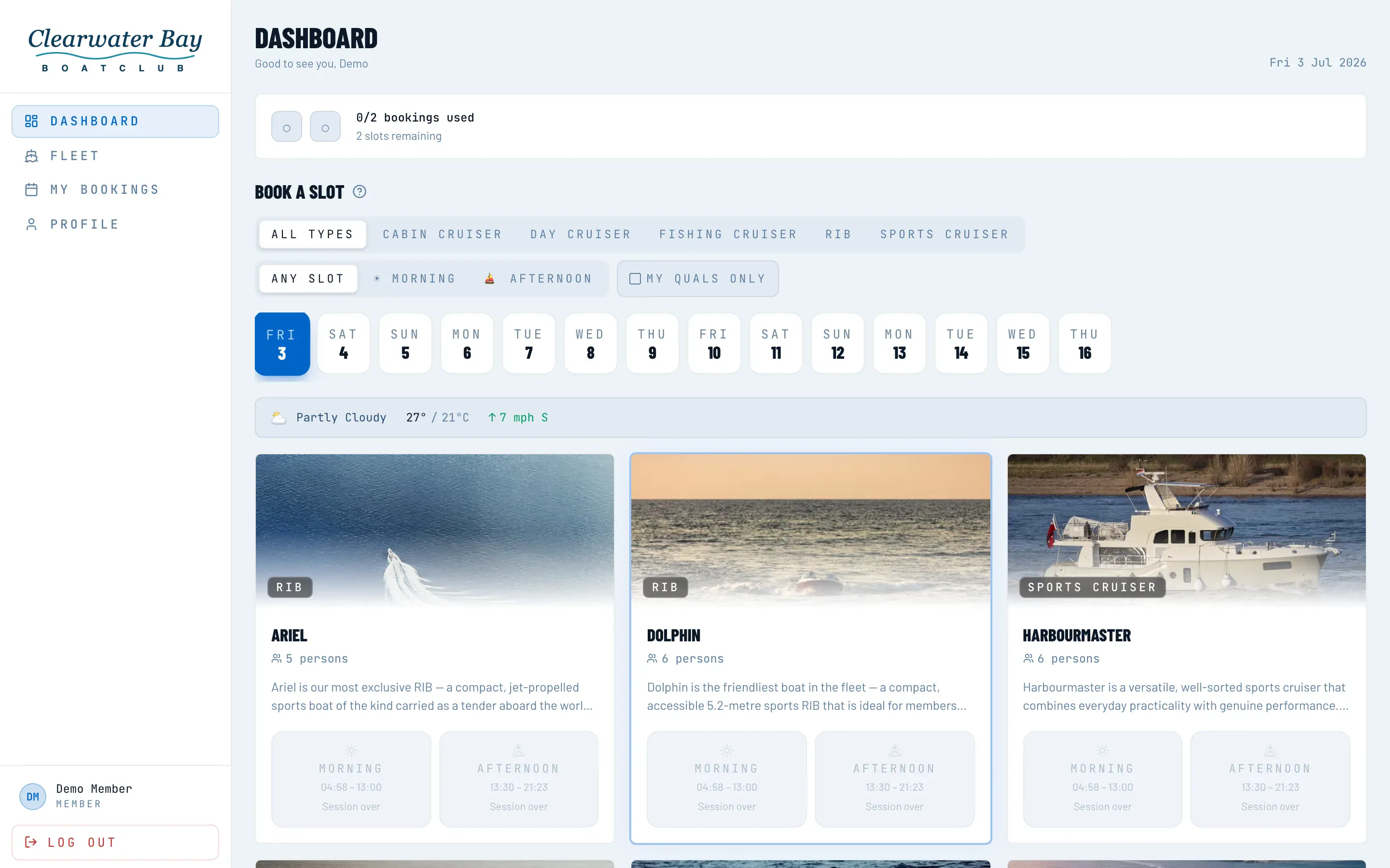 Booking & Management for Boat Clubs 截图 2