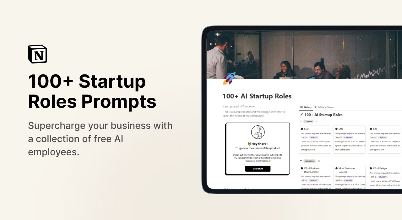 100+ Startup Roles Prompt Templates media 1