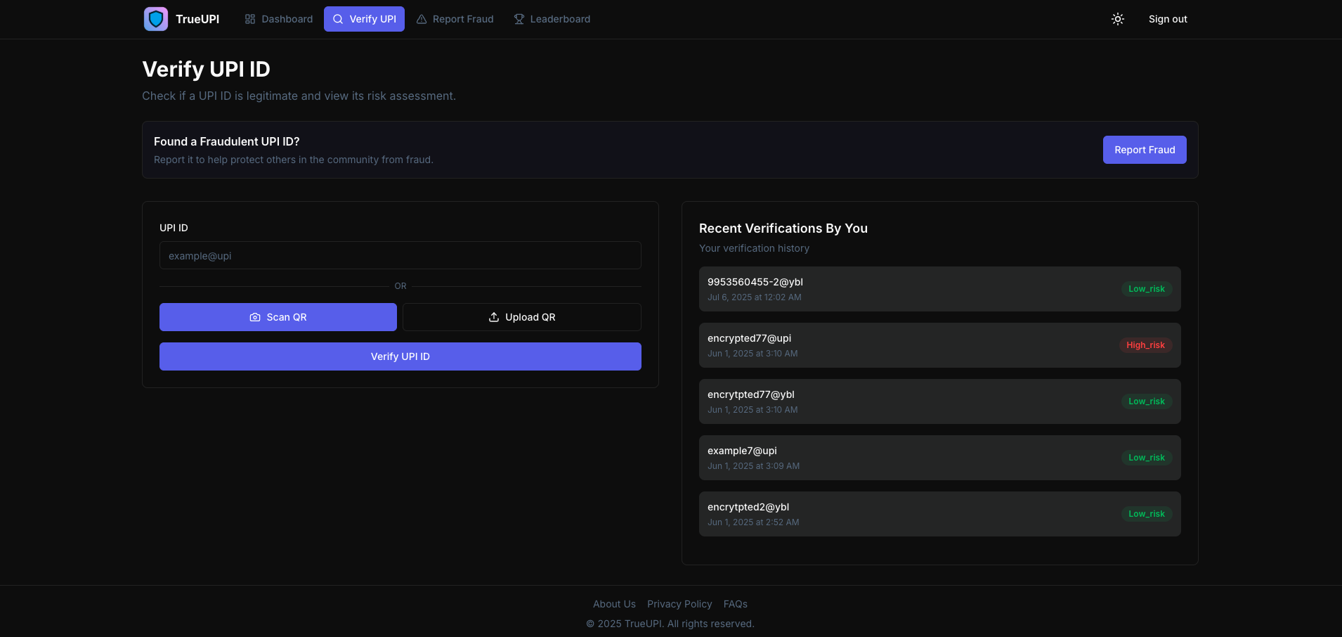 Trueupi - Piattaforma di rilevamento e verifica delle frodi UPI media 3