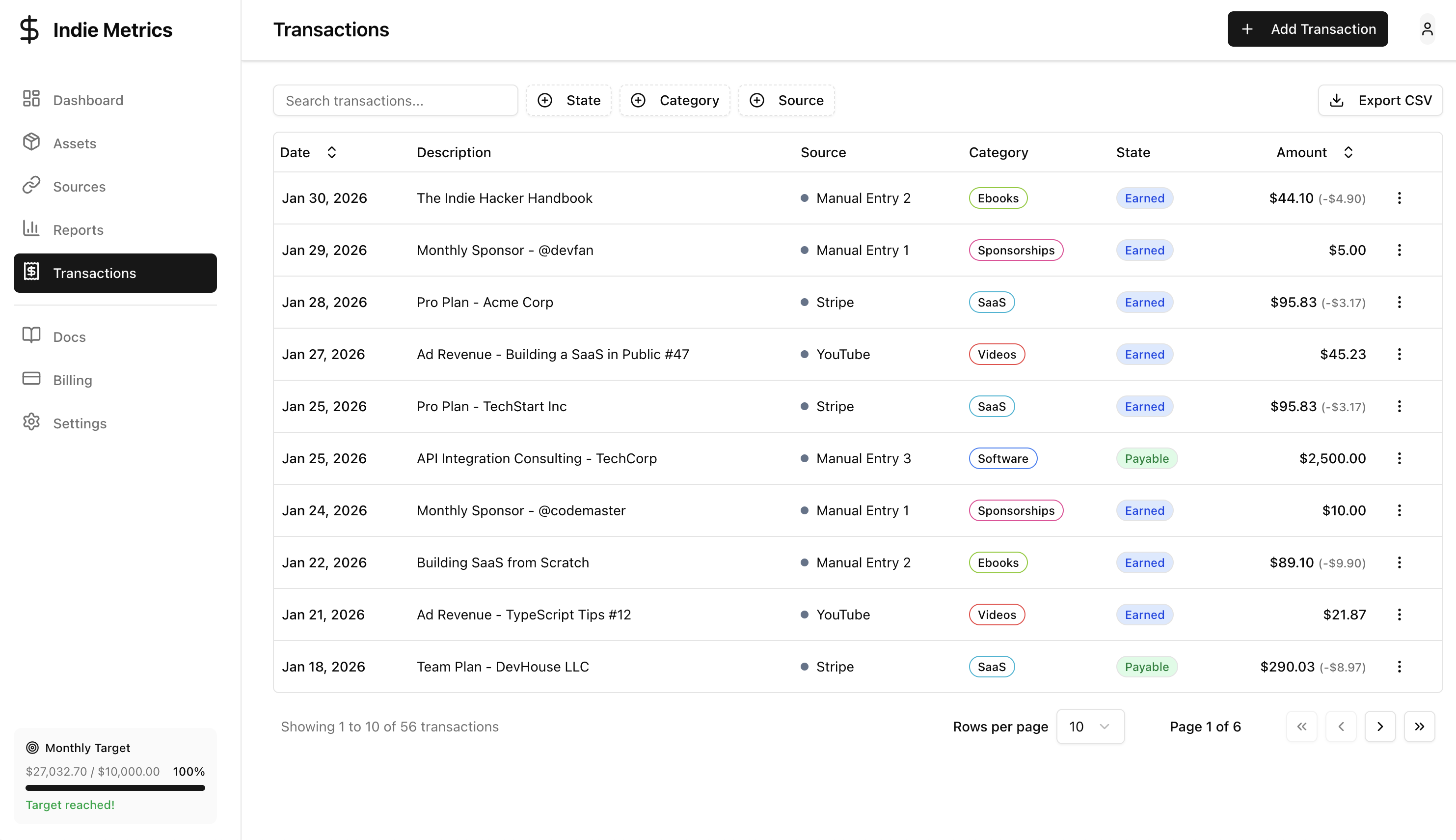 IndieMetrics - Centralized Earnings Hub gallery image