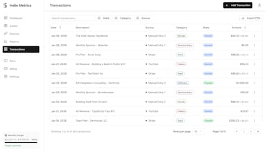 IndieMetrics - Centralized Earnings Hub gallery image