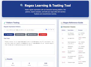 FreeWWW Regex Learning & Testing Tool gallery image