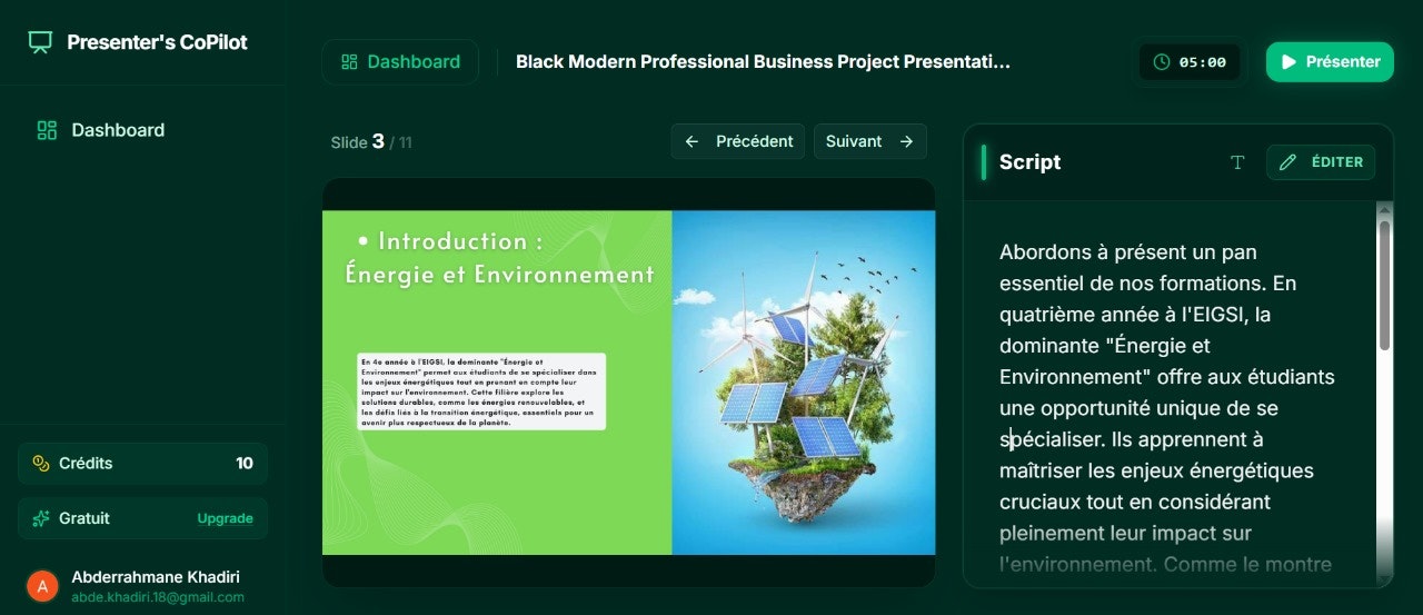Presenter's CoPilot - Screenshot 2 showing product features and functionality