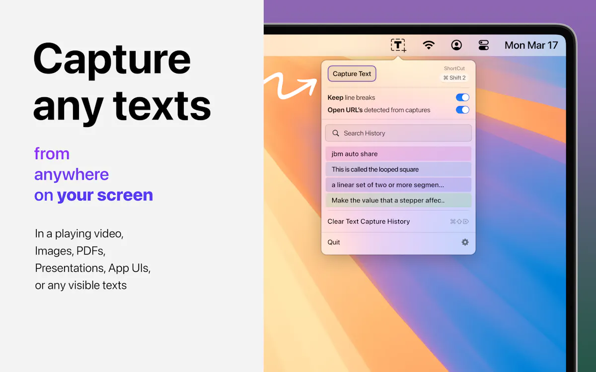 Textly: Capture, Copy & Paste