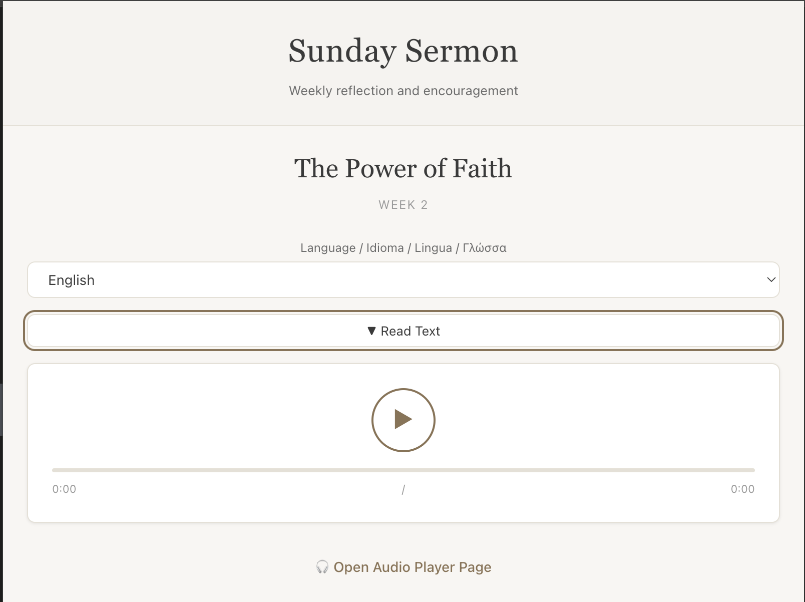 Sunday Christian Sermon gallery image