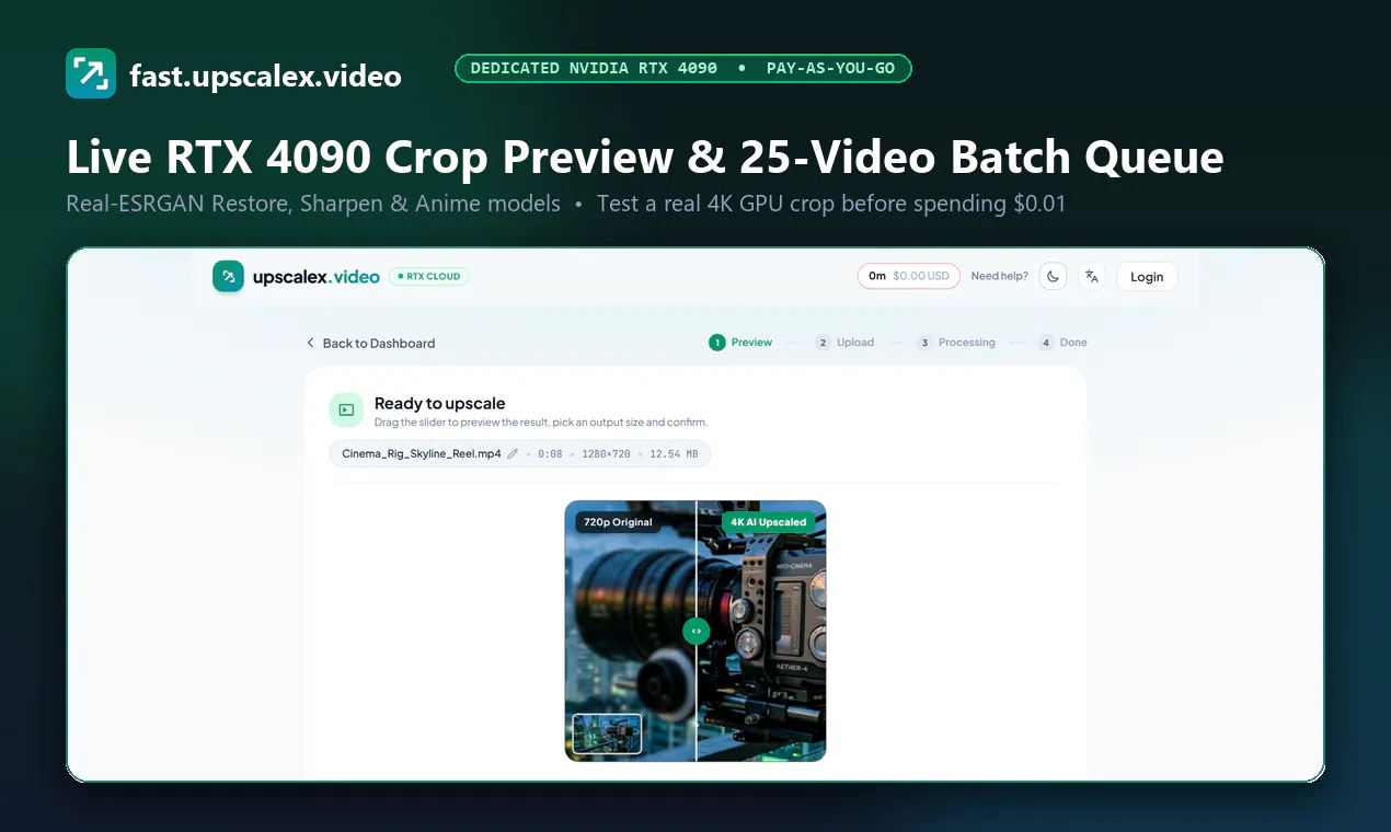 UpscaleX Video gallery image