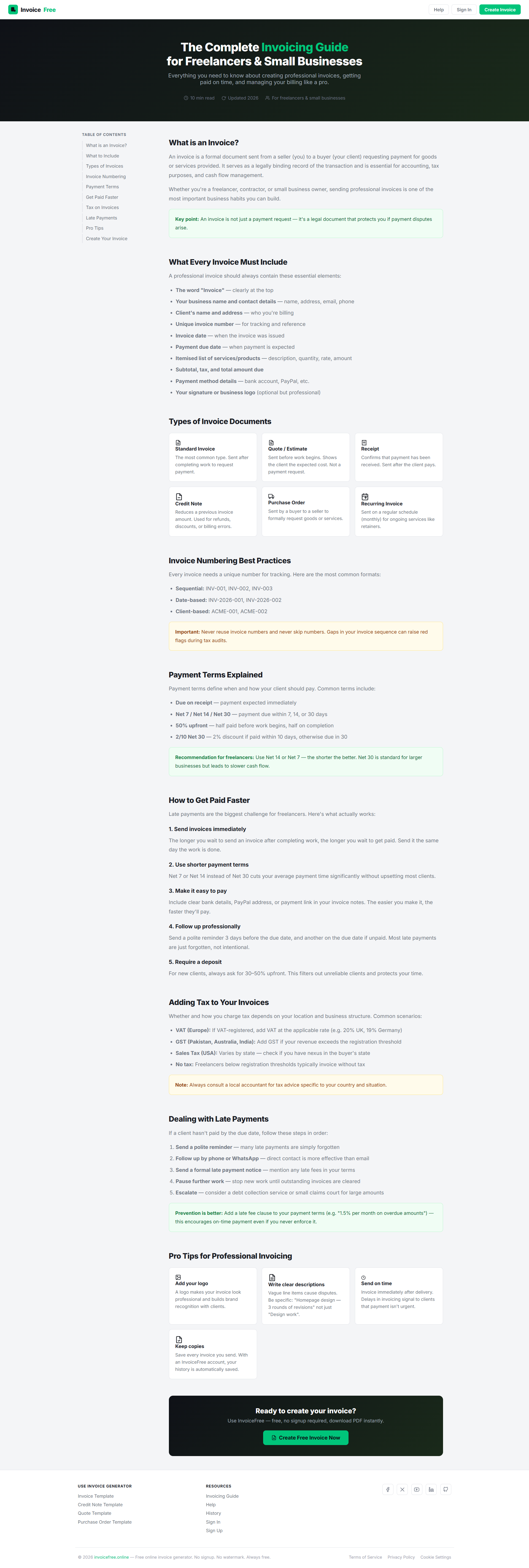Free Invoice Generator — InvoiceFree gallery image
