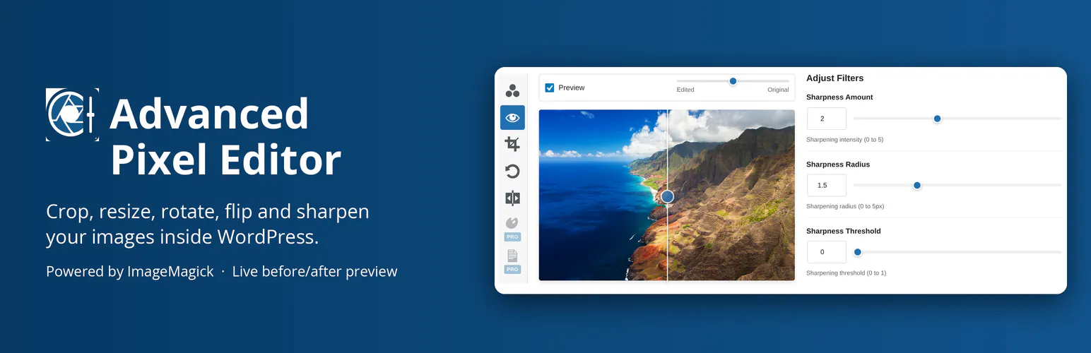 Advanced Pixel Editor for WordPress gallery image