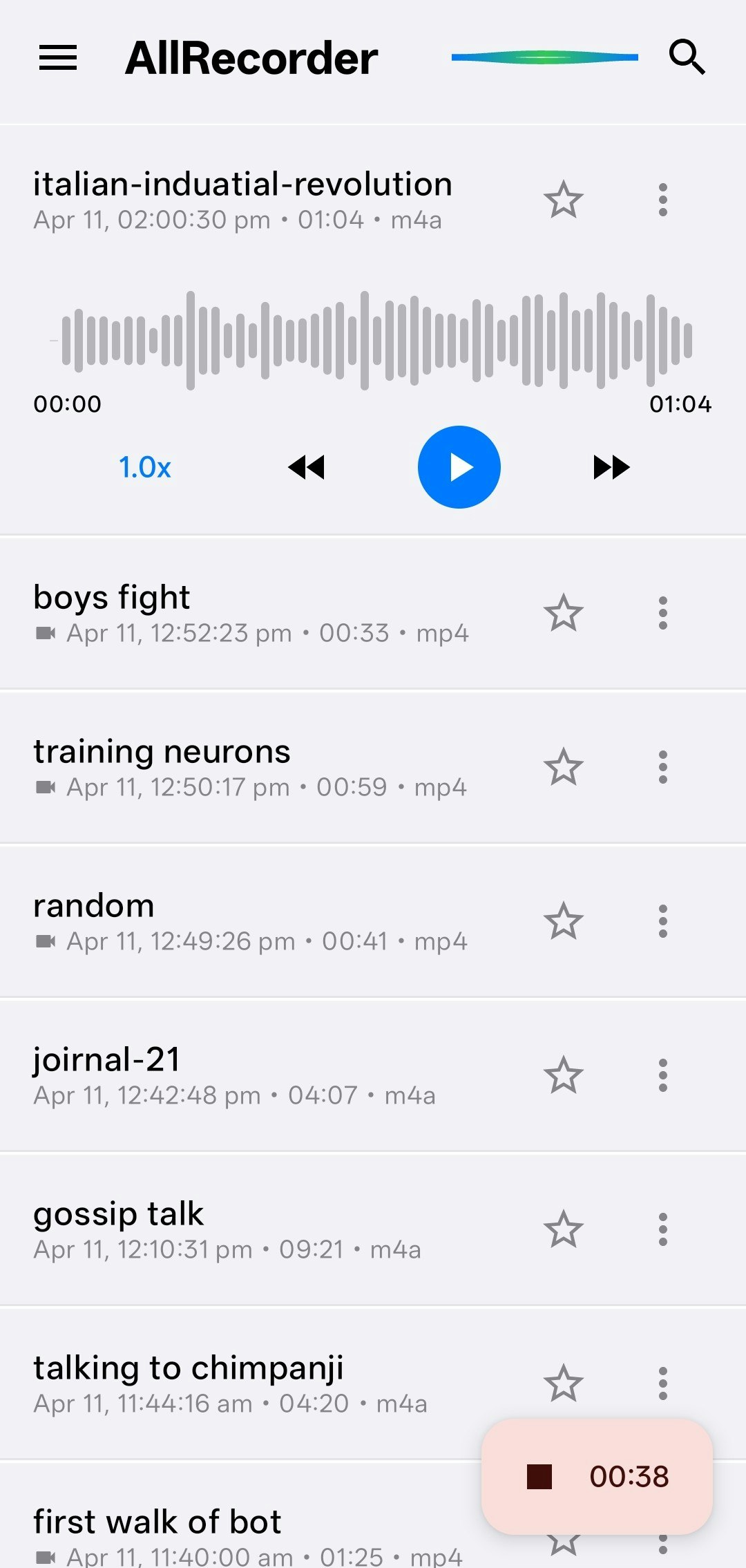 AllRecorder gallery image