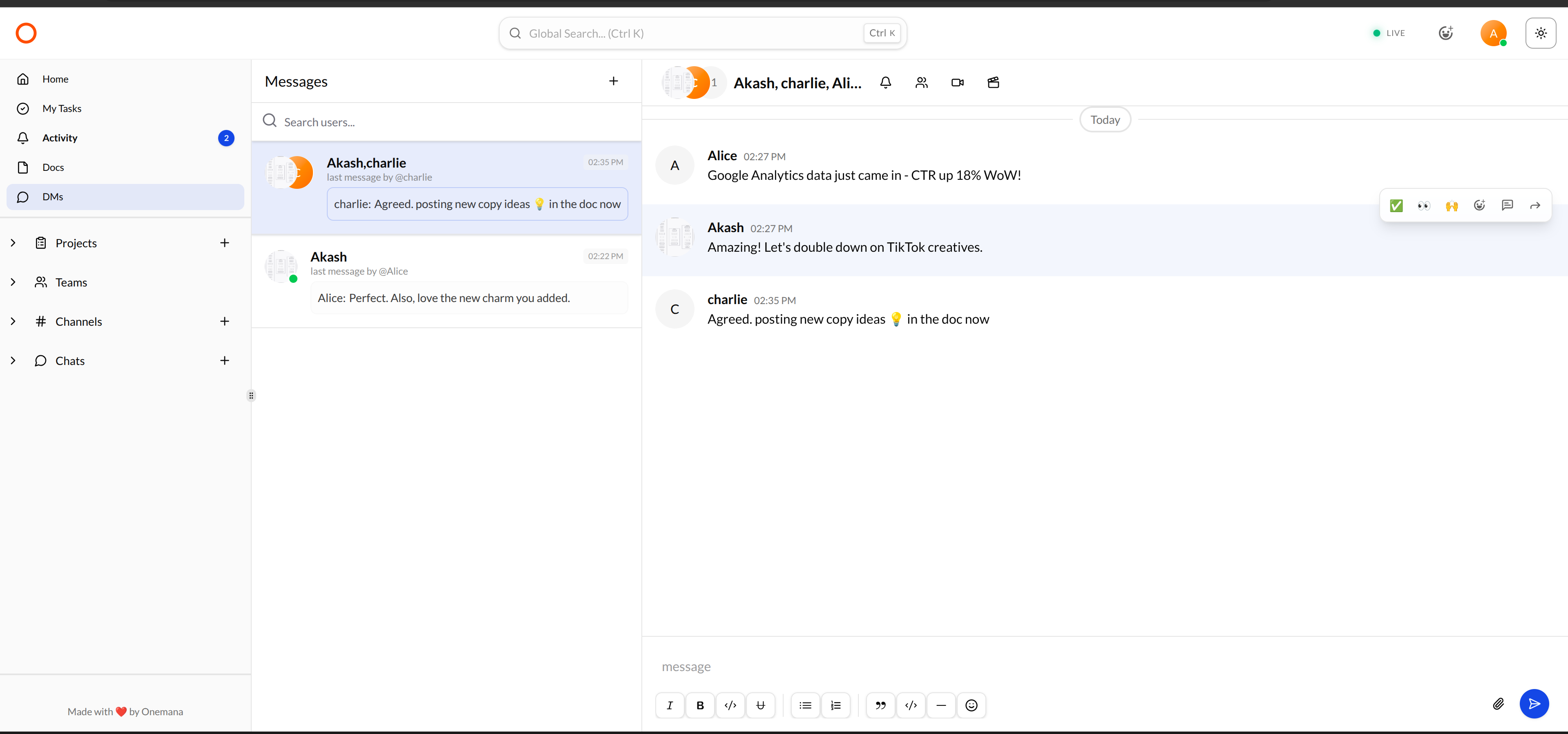 OneCamp gallery image