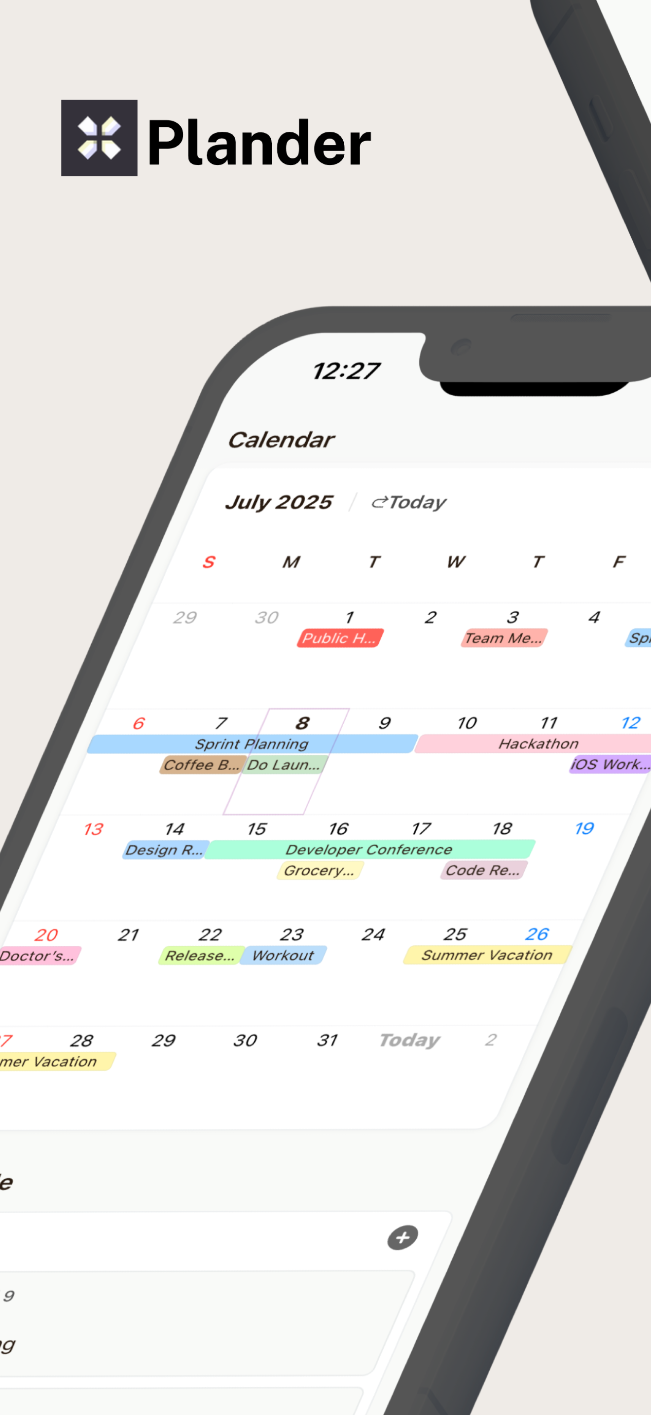 Media Plander: Perancang & Kalendar - Perancang yang minimum · Sokongan widget 1