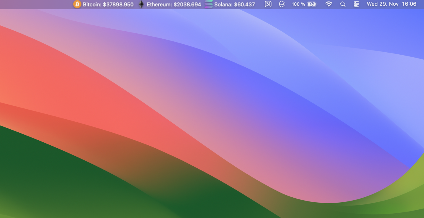 Koin Peek - Aplikasi Bar Menu untuk MacOS media 4