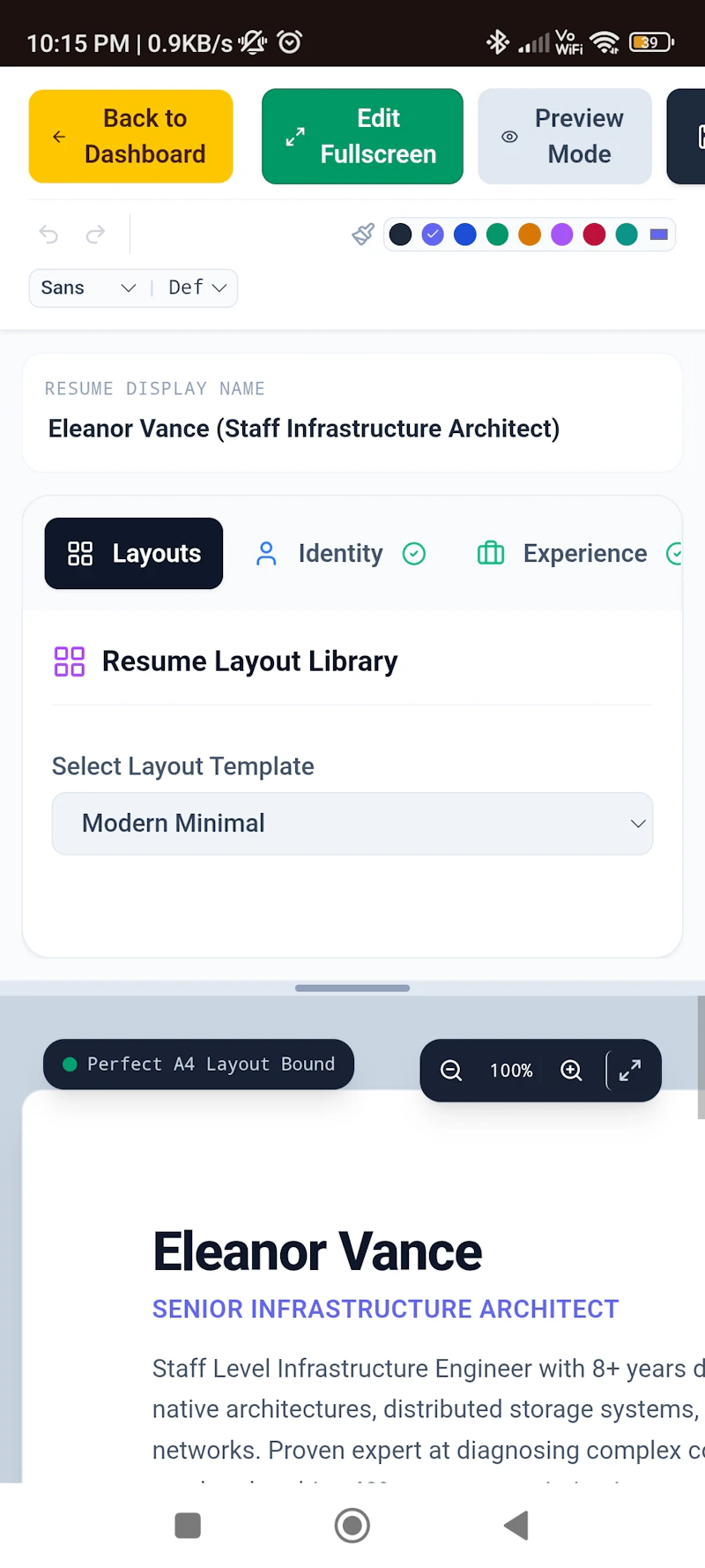ATS Compliant Free Resume Designer  screenshot 3