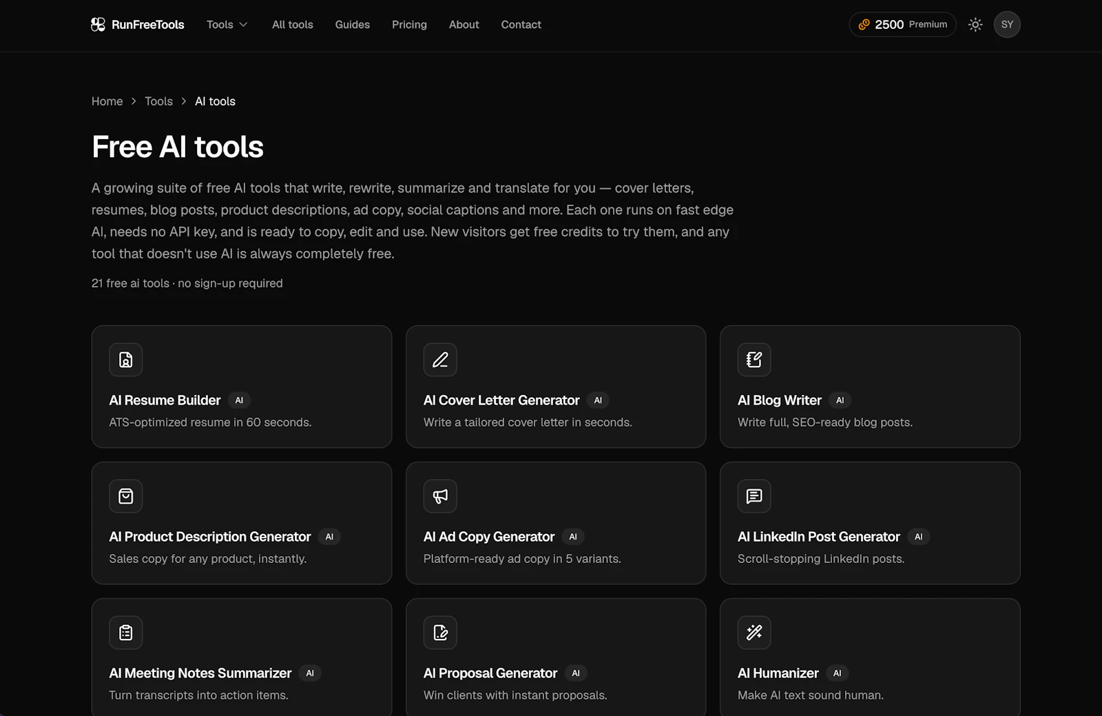 RunFreeTools screenshot 2