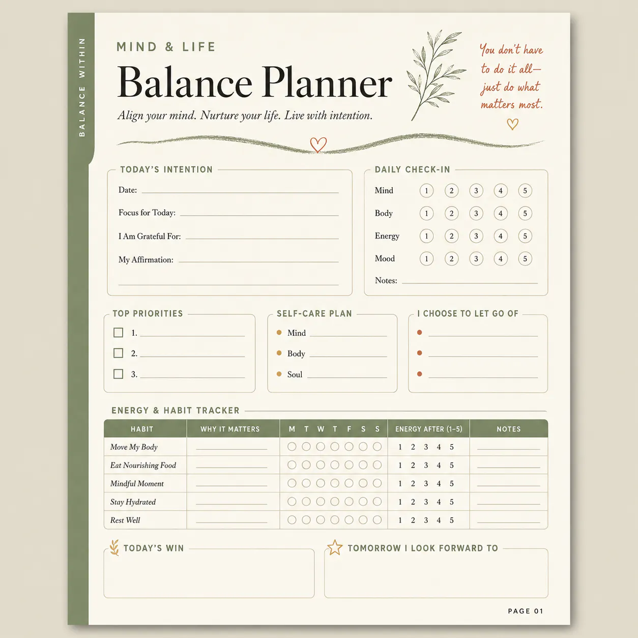 Mind & Life Balance Planner  gallery image