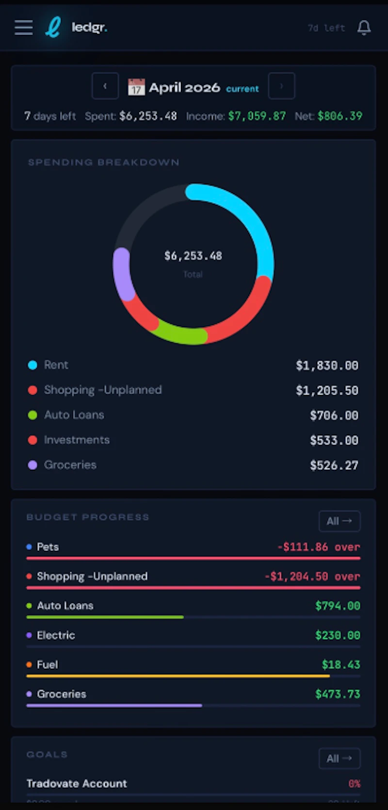 Ledgr screenshot 3