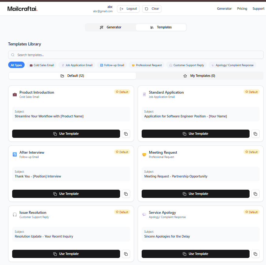 MailCarftai - Screenshot 2 showing product features and functionality