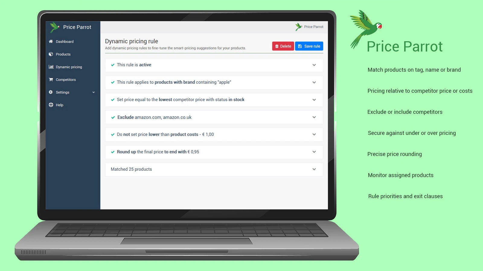 Price Parrot - Screenshot 2 showing product features and functionality