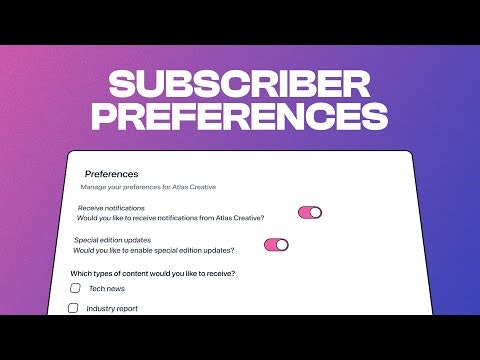 startuptile Subscriber Preferences by beehiiv-Create unique experiences for your readers