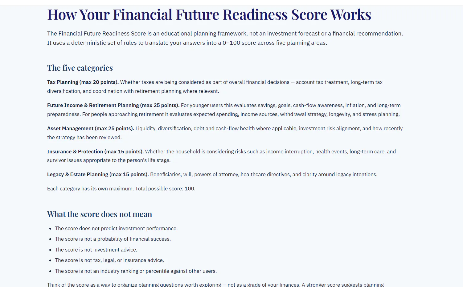 Financial Future Readiness Assessment gallery image