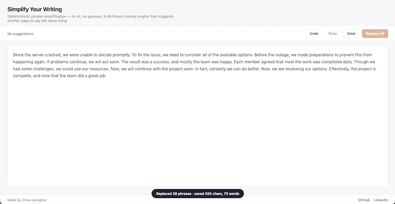 Simplify Your Writing screenshot 1
