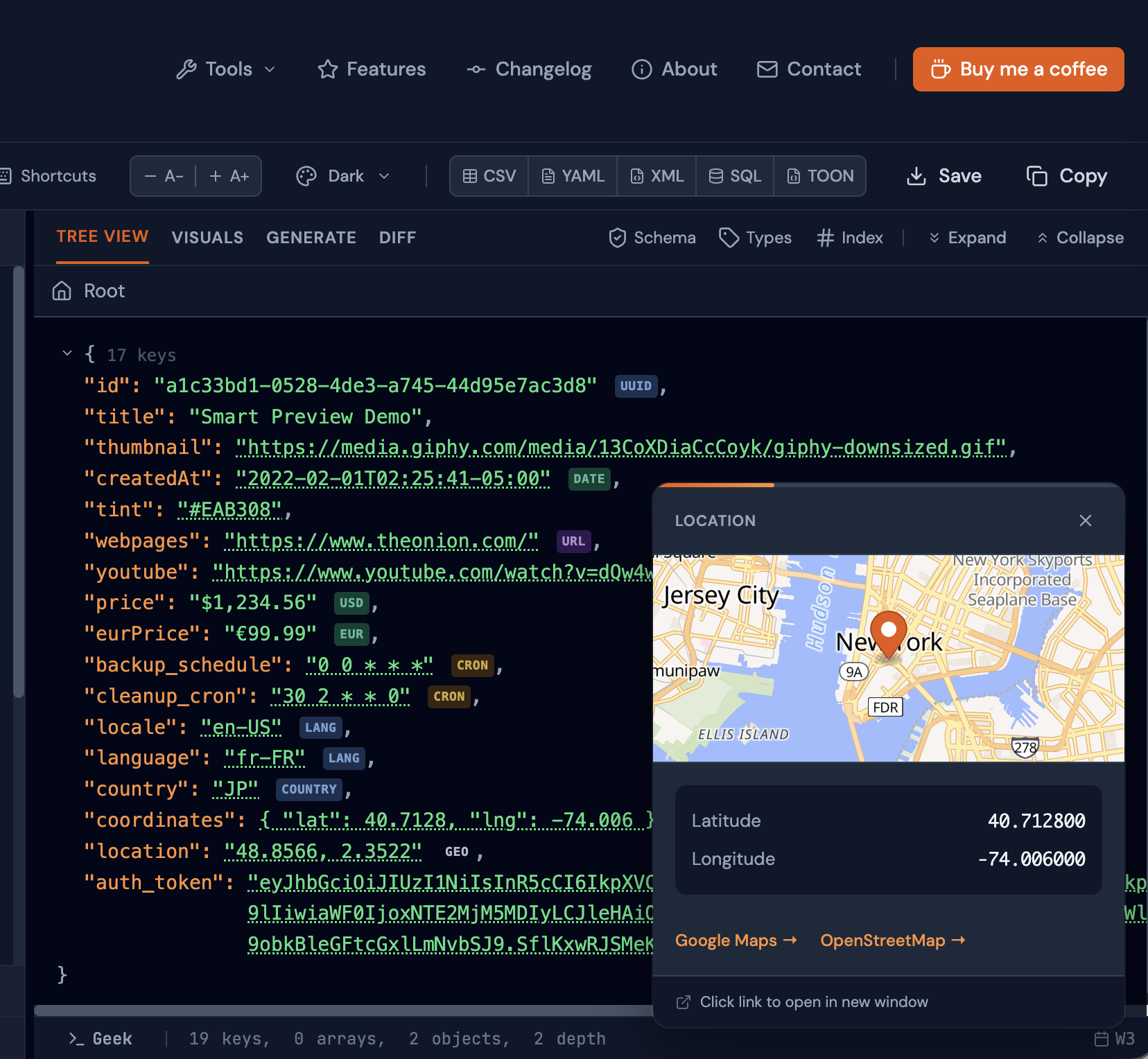 JSON Purrser - Screenshot 3 showing product features and functionality