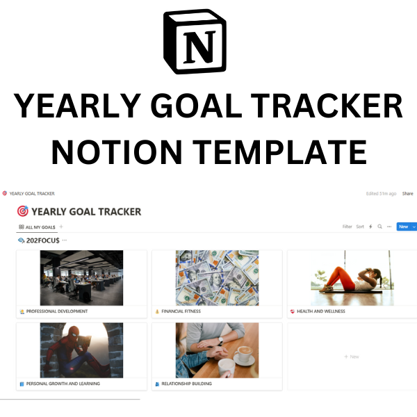 NOTION TEMPLATE YEARLY GOAL TRACKER
