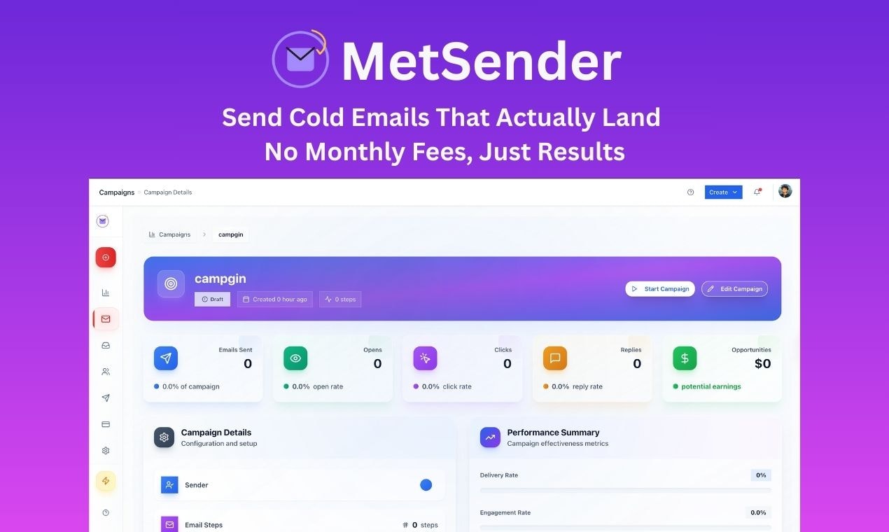 MetSender - Cold Email Outreach media 1