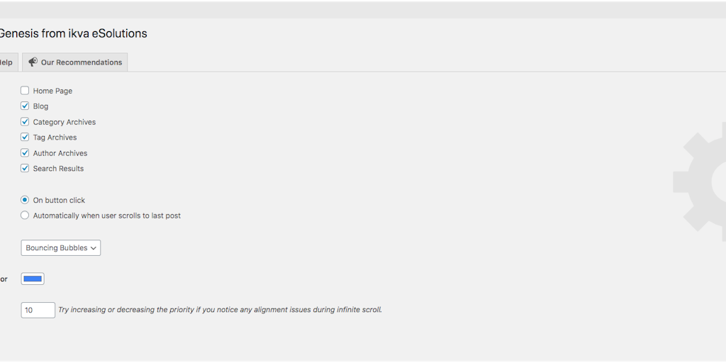 Infinite Scroll for Genesis Product Information, Latest Updates, and