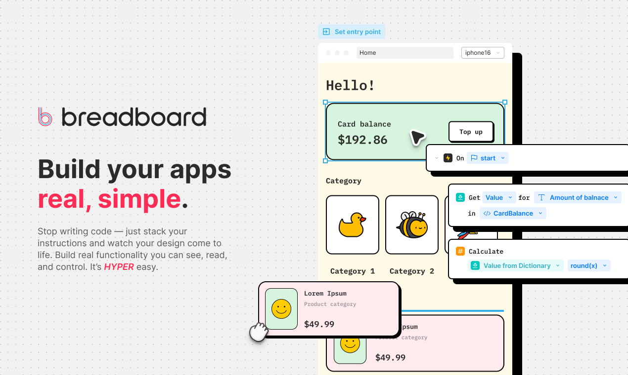 Breadboard - Main product screenshot demonstrating key features and user interface