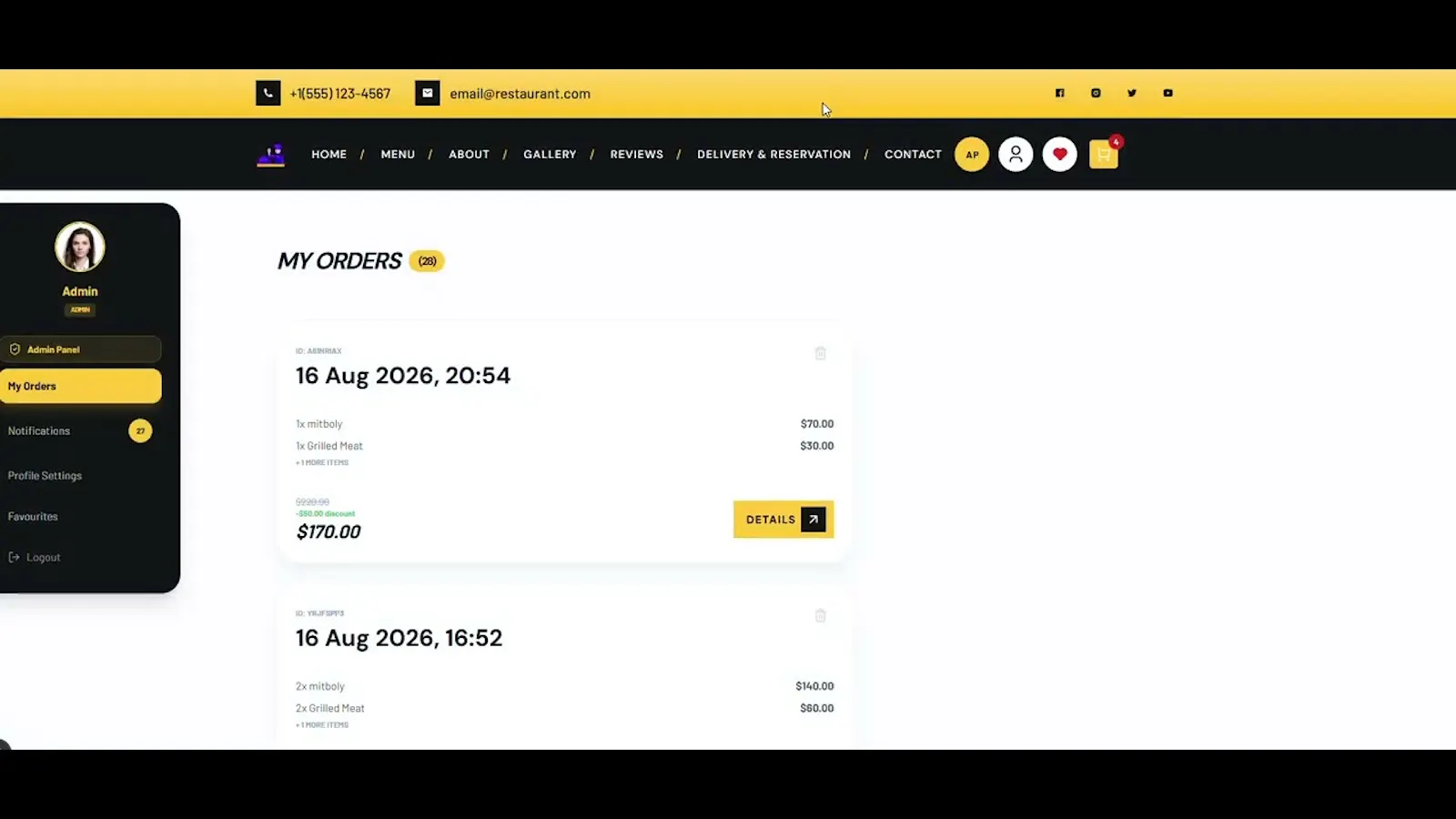 Gourmet CRM — Restaurant OS screenshot 1 (video preview)