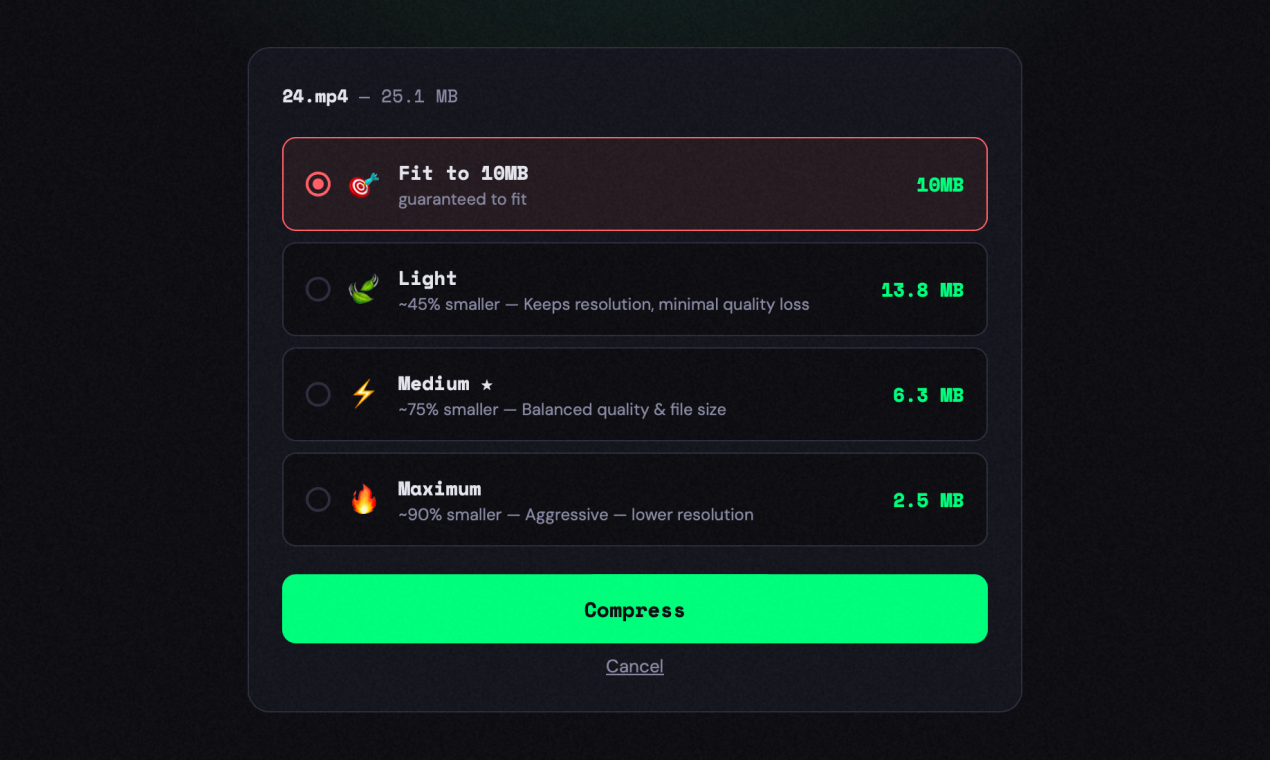SquishVideo - Screenshot 2 showing product features and functionality