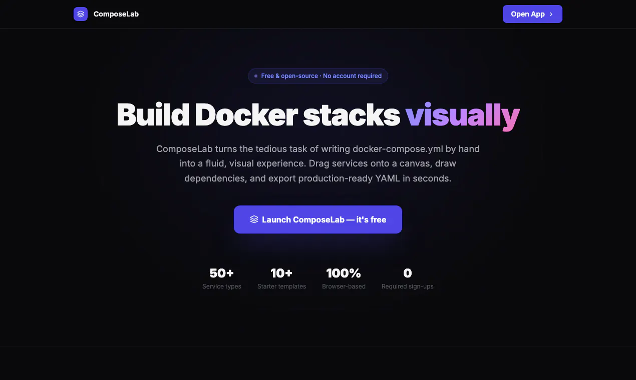 ComposeLab — Docker Compose Builder gallery image