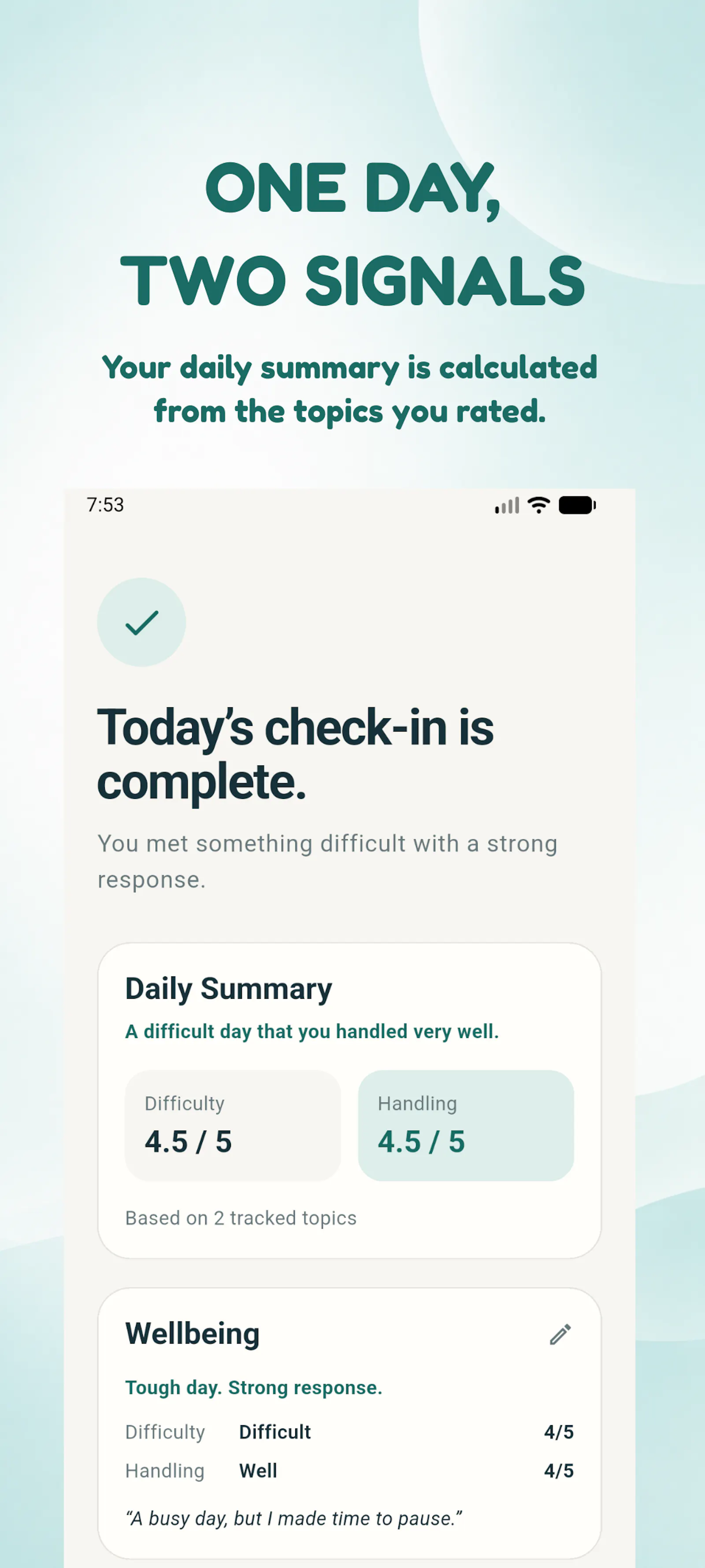 StillHandled — Resilience tracking screenshot 3