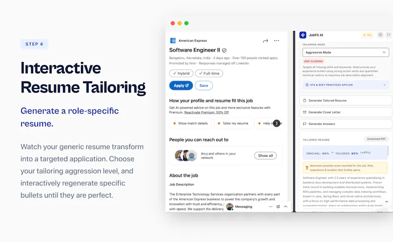 JobFit AI - Resume Tailoring & Scoring screenshot 5