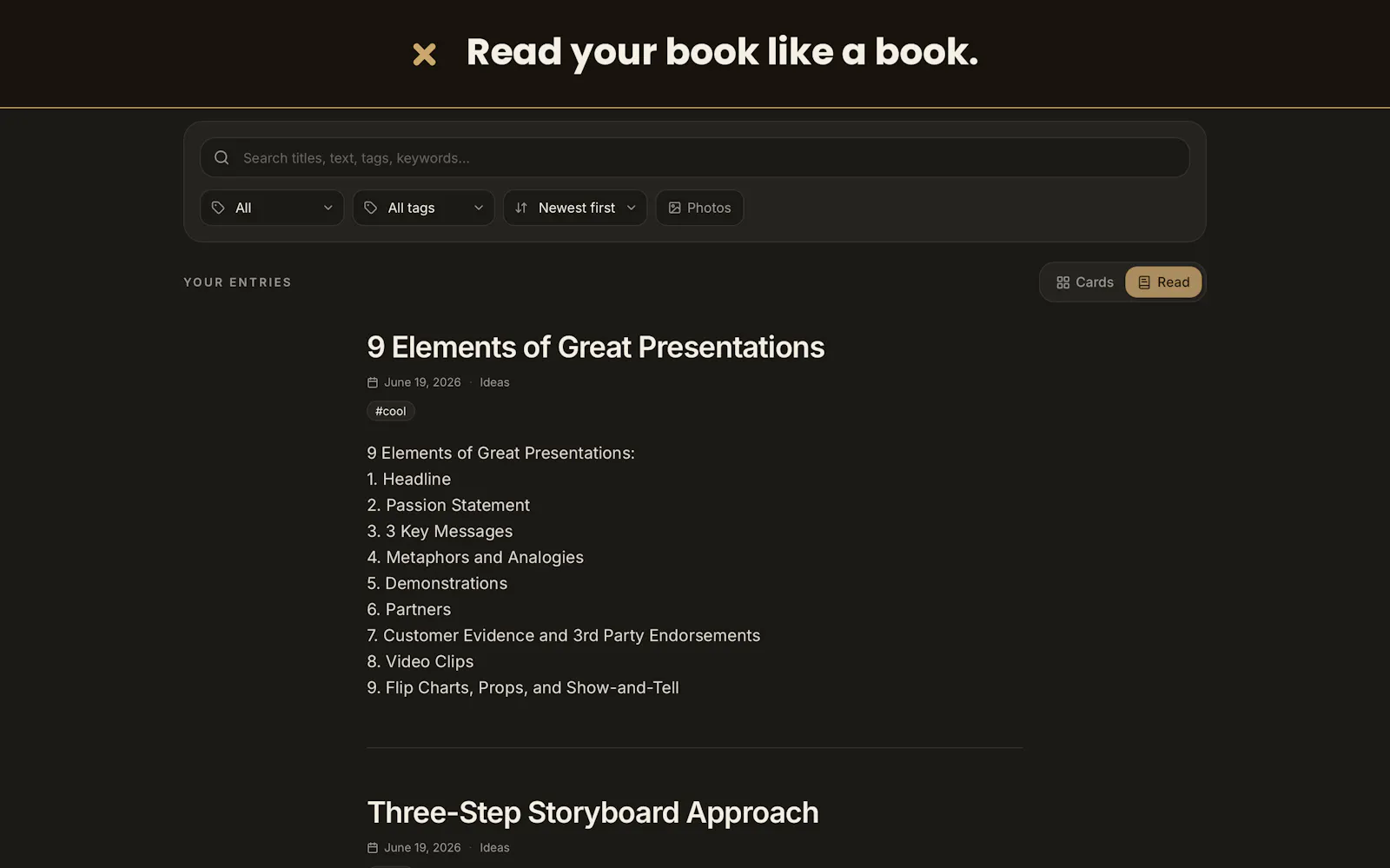 xotes, your modern commonplace book screenshot 11