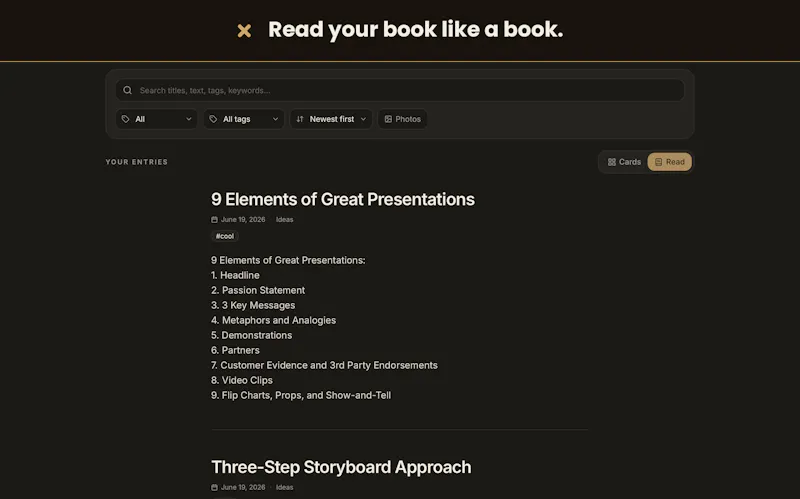 xotes, your modern commonplace book screenshot 11