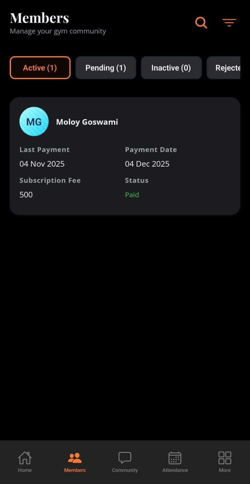Gymglance - Screenshot 4 showing product features and functionality