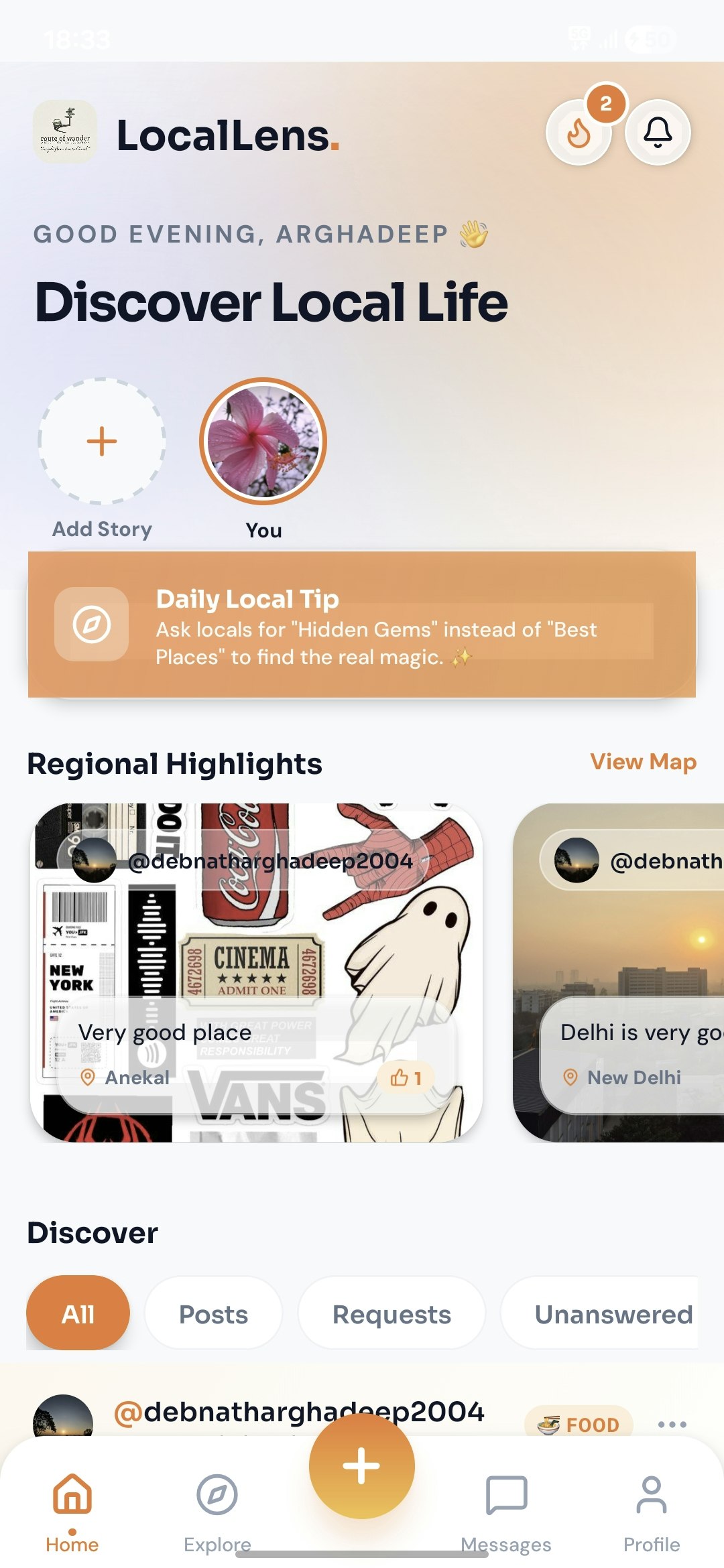 Community platform for travellers - Product Hunt launch logo and brand identity