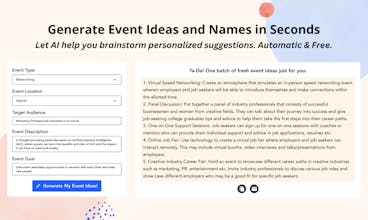 AI Event Idea Generator gallery image